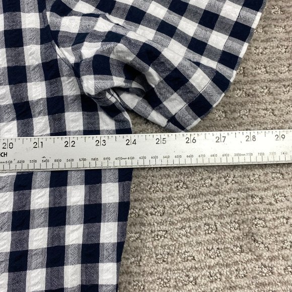 Columbia Shirt Men Large L Black White Gray Checkered Button Down Short Sleeves - Picture 12 of 13